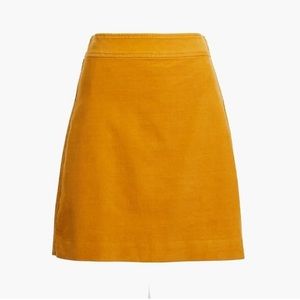 J. Crew Corduroy Mini Skirt Rusted Amber